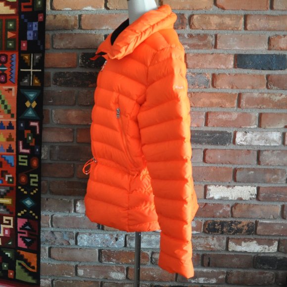 Neon Bright ORANGE RLX Ralph Lauren Down Puffer Ski Snowboard JACKET Coat XL - Picture 2 of 8
